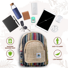 Load image into Gallery viewer, Hemp Mini Backpack - Bodhi Kushi-YogoBoho