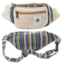 Load image into Gallery viewer, Hemp fanny pack, front and back view