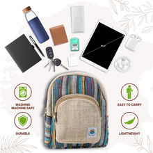 Load image into Gallery viewer, Hemp Mini Backpack - Bodhi Reef-YogoBoho
