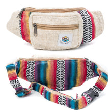 Load image into Gallery viewer, Hemp fanny pack, front and back view
